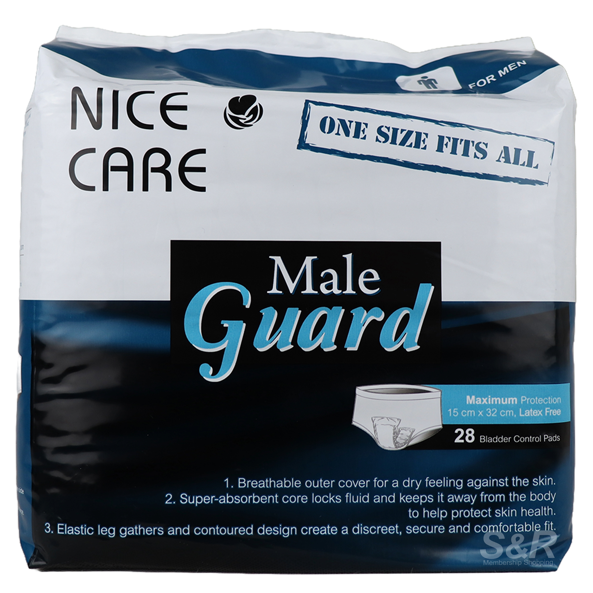 Nice Care Male Guard Bladder Control Pads 28pcs